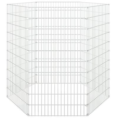 vidaXL 6-panelová klietka pre králiky 54x100 cm pozinkované železo