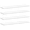 vidaXL Pl&aacute;vaj&uacute;ce n&aacute;stenn&eacute; police 4 ks, biele 90x23,5x3,8 cm, MDF