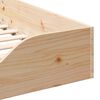 vidaXL Rám postele Hnedá 80 x 220 cm Masívne borovicové drevo