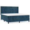 vidaXL Posteľn&yacute; r&aacute;m boxsping s matracom tmavomodr&yacute; 160x200 cm zamat