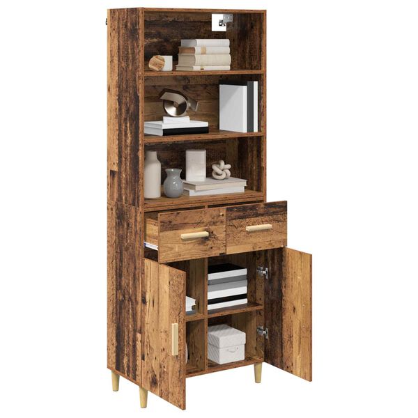 vidaXL Highboard Star&eacute; drevo 69,5 x 32,5 x 180 cm Kompozitn&eacute; drevo