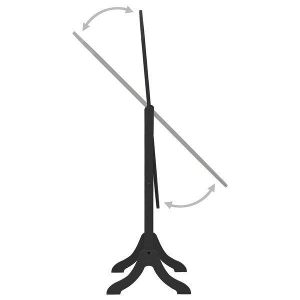 vidaXL Samostatne stojace zrkadlo čierne 46x48x164 cm