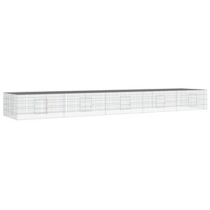 vidaXL 5-panelov&aacute; klietka pre kr&aacute;liky 541x109x54 cm pozinkovan&eacute; železo