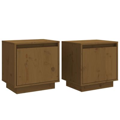 vidaXL Nočné stolíky 2 ks medovo-hnedé 40x30x40 cm borovicové drevo