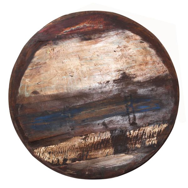 vidaXL Konferenčn&yacute; st&ocirc;l, recyklovan&yacute; mas&iacute;v,čierna z&aacute;kladňa 60x60x33cm