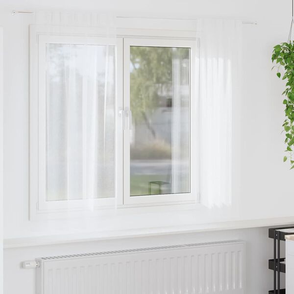 vidaXL Voile z&aacute;clona so z&aacute;clonami 2 pcs Biela 175 x 140 cm Polyester