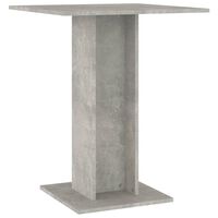 vidaXL Bistro stolík, betónovo sivý 60x60x75 cm, kompozitné drevo