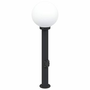 vidaXL Stĺpikov&eacute; svietidlo so z&aacute;suvkou 80 cm čierne IP44