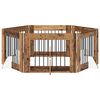 vidaXL Br&aacute;na pre psov so stojanmi 6 pcs Star&eacute; drevo 80 x 60 cm