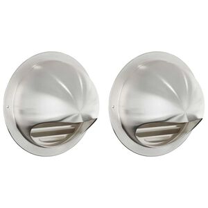 vidaXL Kryty vzduchov&yacute;ch ventil&aacute;torov 2 ks Strieborn&aacute; 150 mm