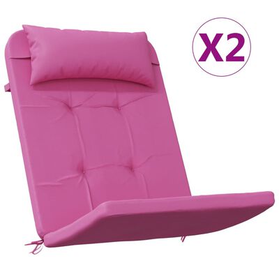 vidaXL Podložky na stoličku Adirondack 2 ks ružové oxfordská látka