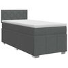 vidaXL Posteľ boxspring s matracom Tmavosiv&aacute; 90 x 190 cm L&aacute;tka