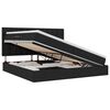 vidaXL Postel s &uacute;ložn&yacute;m prostorem a LED svetlom Čierna 200 x 200 cm