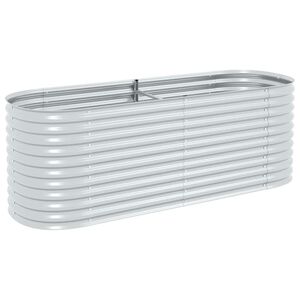 vidaXL Vyv&yacute;&scaron;en&yacute; z&aacute;hradn&yacute; z&aacute;hon 240x80x81cm,pozinkovan&aacute; oceľ,strieborn&yacute;