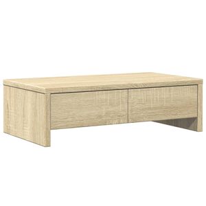vidaXL Stojan na monitor a z&aacute;suvky sonoma 50x27x15 cm kompozitn&eacute; drevo