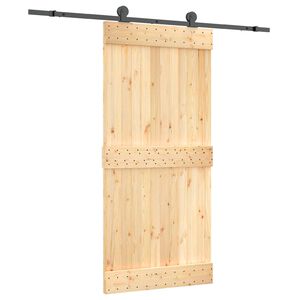vidaXL Posuvn&eacute; dvere Pr&iacute;rodn&aacute; a čierna 95 x 210 cm