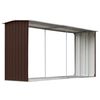 vidaXL Z&aacute;hradn&aacute; k&ocirc;lňa na drevo hned&aacute; 330x92x153 cm galvanizovan&aacute; oceľ