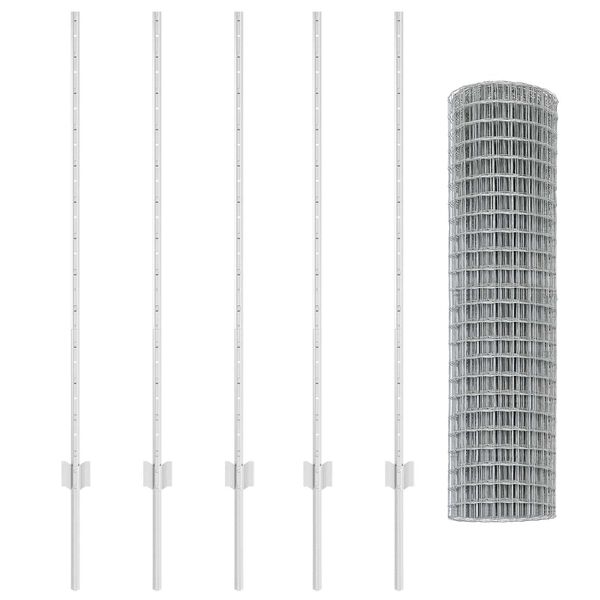 vidaXL Plot s podperou Strieborn&aacute; 1,2 x 10 m Oceľ