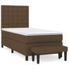 vidaXL Boxspring posteľ s matracom tmavohned&aacute; 90x190 cm l&aacute;tka