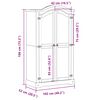 vidaXL Šatník Corona biely 102x52x186 cm borovicový masív