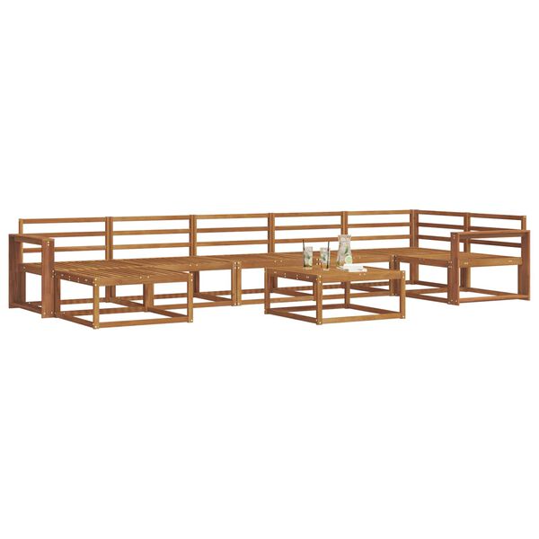 vidaXL Z&aacute;hradn&aacute; s&uacute;prava gaučov 8 pcs Pr&iacute;rodn&aacute; Pevn&eacute; ak&aacute;ciov&eacute; drevo