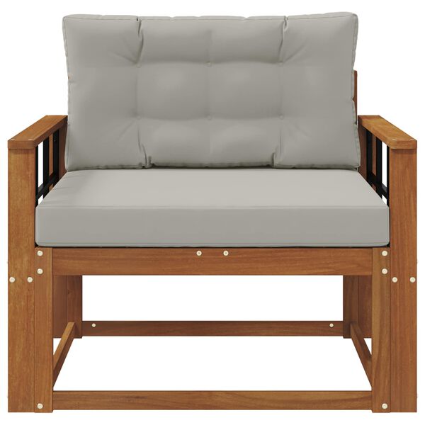 vidaXL Z&aacute;hradn&aacute; stredn&aacute; sedačka Pevn&eacute; ak&aacute;ciov&eacute; drevo Pr&iacute;rodn&aacute;