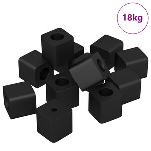 vidaXL Držiak z&aacute;suvky 6792 pcs Čierna 15 x 15 x 15mm PP kopolym&eacute;r