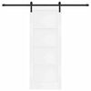vidaXL Posuvn&eacute; dvere Biela 78 x 202 cm Mas&iacute;vne borovicov&eacute; drevo