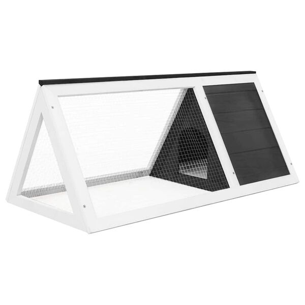 vidaXL Zvieracia klietka/kr&aacute;lik&aacute;reň, siv&aacute;, drevo