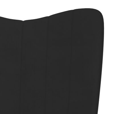 vidaXL Relaxačné kreslo s podnožkou, čierne, zamat