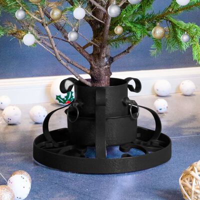 vidaXL Stojan na vianočný stromček čierny 29x29x15,5 cm