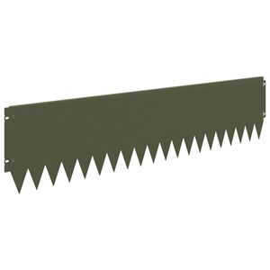 vidaXL Obrubn&iacute;k tr&aacute;vnika 20 ks 103 x 25 cm Oceľ Olivovo zelen&aacute;