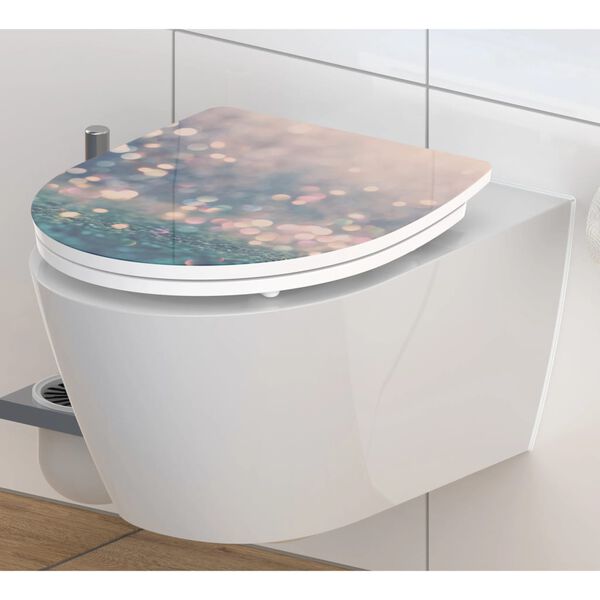 SCH&Uuml;TTE WC sedadlo pomal&eacute; zatv&aacute;ranie leskl&eacute; MAGIC LIGHT Duroplast