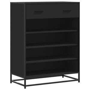 vidaXL Skrinka na top&aacute;nky, čierna 75x38x97,5cm, kompozitn&eacute; drevo a kov