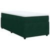 vidaXL Posteľn&yacute; r&aacute;m boxsping s matracom tmavozelen&yacute; 80x200 cm zamat