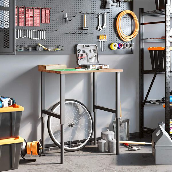 vidaXL pracovn&yacute; st&ocirc;l svetlohned&yacute; 80x60x(71,5-98) cm mas&iacute;vny dub