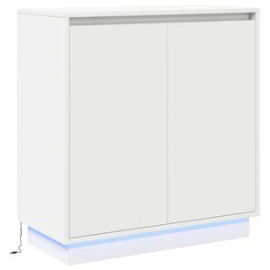 vidaXL LED komoda Biela 71 x 34,5 x 75 cm Kompozitn&eacute; drevo