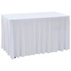 vidaXL Naťahovacie obrusy na st&ocirc;l so z&aacute;vesom 2 ks biele 120x60,5x74 cm