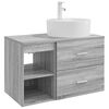 vidaXL Sada k&uacute;peľňov&eacute;ho n&aacute;bytku 2 pcs Siv&yacute; Sonoma Kompozitn&eacute; drevo