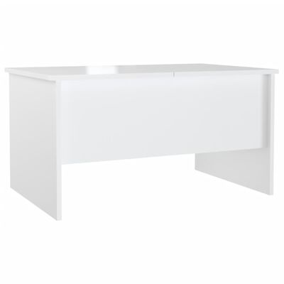 vidaXL Konferenčný stolík lesklý biely 80x50x42,5 cm spracované drevo