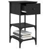 vidaXL Nočn&yacute; stol&iacute;k Čierny dub 33,5 x 36 x 70 cm Kon&scaron;truovan&eacute; drevo