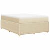 vidaXL Boxspring posteľ s matracom kr&eacute;mov&yacute; 140x190 cm l&aacute;tka