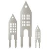 vidaXL Z&aacute;hradn&yacute; kol&iacute;k 3 ks 41 x 10 x 0,08 cm Nehrdzavej&uacute;ca oceľ