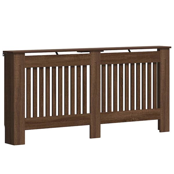 vidaXL Kryt radiátora Hnedý dub 172x19x81,5cm Kompozitné drevo