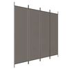 vidaXL 4-panelov&yacute; parav&aacute;n antracitov&yacute; 200x220 cm l&aacute;tkov&yacute;