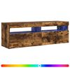 vidaXL TV skrinka s LED, tmav&yacute; dub 120x35x40 cm
