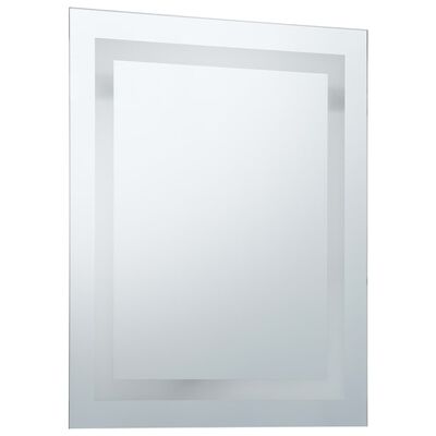 vidaXL Kúpeľňové zrkadlo s LED svetlom a dotykovým senzorom 50x60 cm