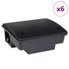 vidaXL Pasce na my&scaron;i 6 ks čierna 23x19x9,5 cm