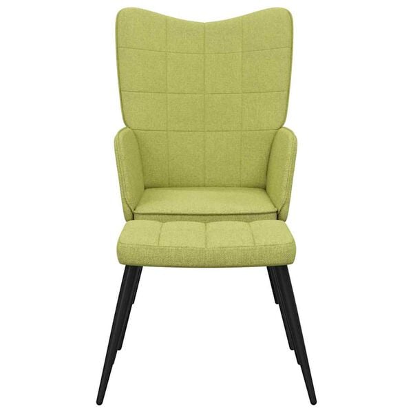 vidaXL Relaxačn&eacute; kreslo s podnožkou, zelen&eacute;, l&aacute;tka