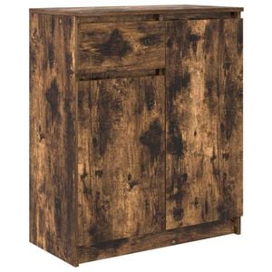 vidaXL Komoda so z&aacute;suvkou, tmav&yacute; dub 71x35x84 cm, kompozitn&eacute; drevo